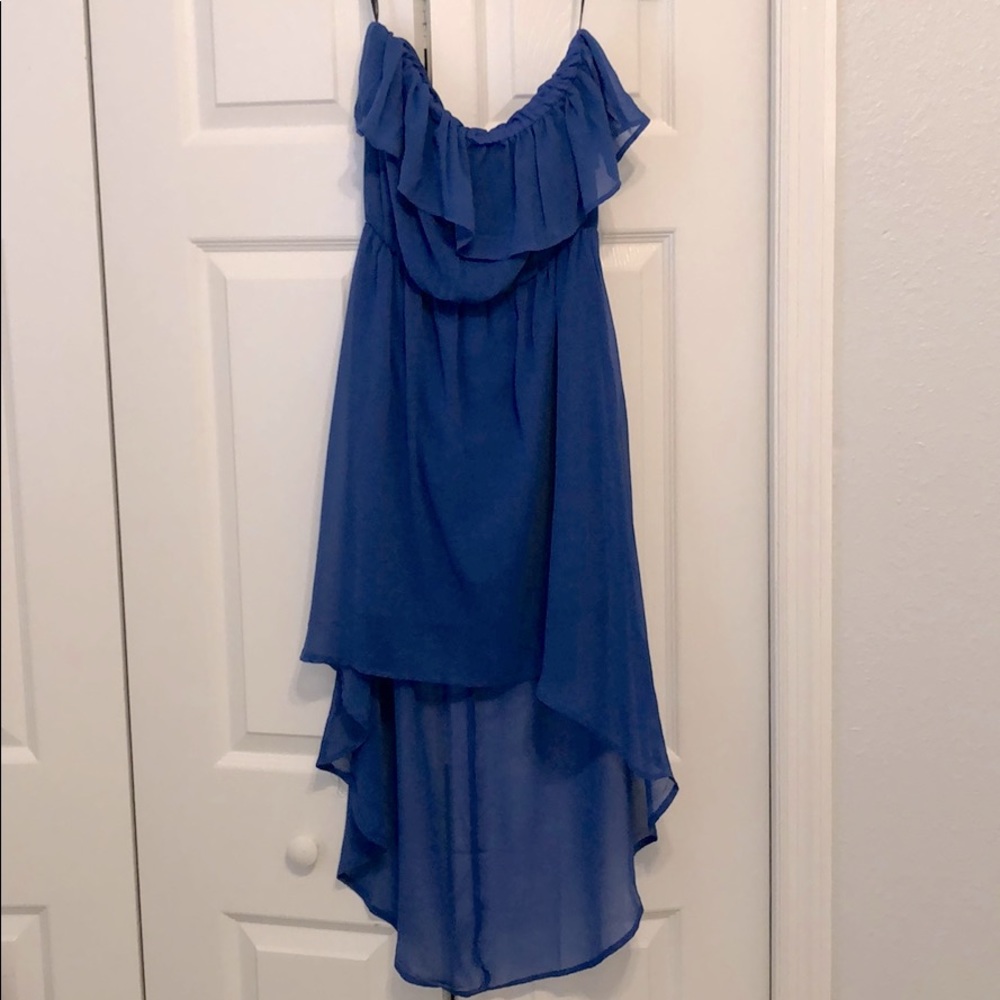 Strapless high-low purple dress, worn twice